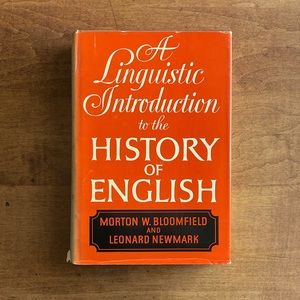 1963 Vintage Book A Linguistic Introduction to the History of English